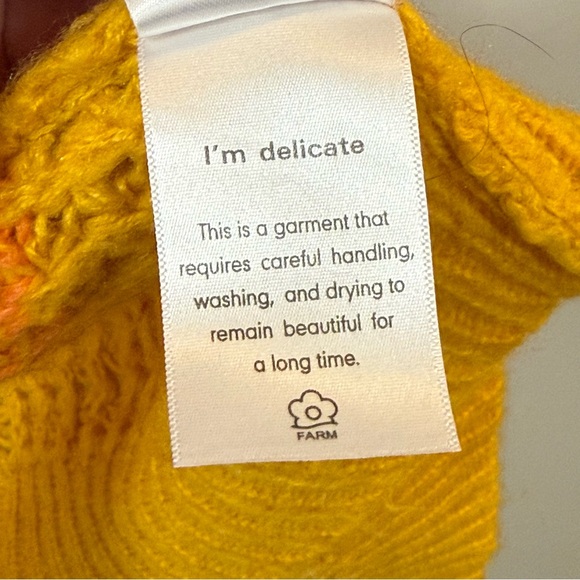 FARM Rio chunky knit colorblock longline cardigan M/L rainbow - Picture 8 of 10